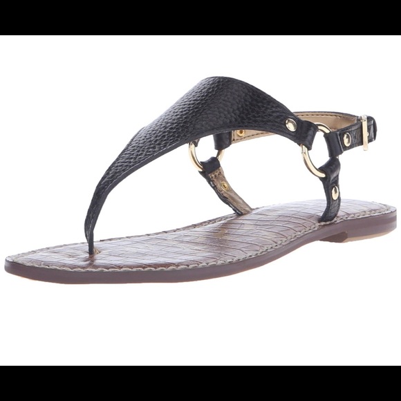 Sam Edelman Greta leather black thong sandal (5) - Picture 2 of 10